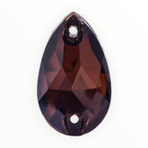 17×28mm Smoked Topaz Teardrop AAAAA Glass Crystal – Sew-On Gems